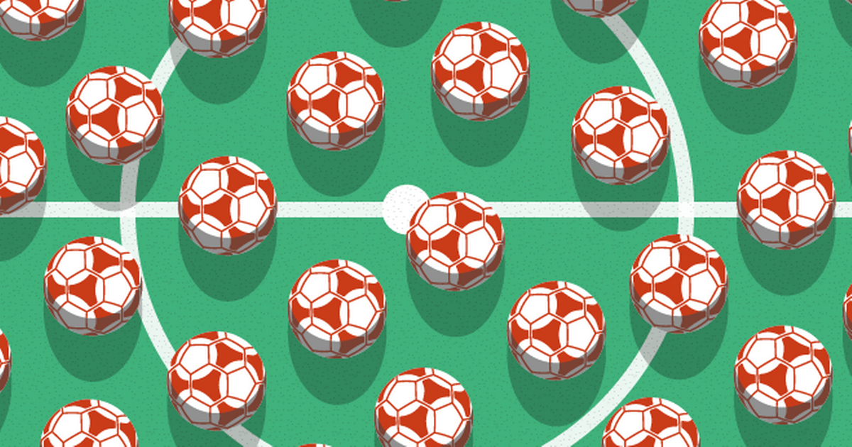 You've got a striker's vision if you can spot the three odd footballs in 30 seconds