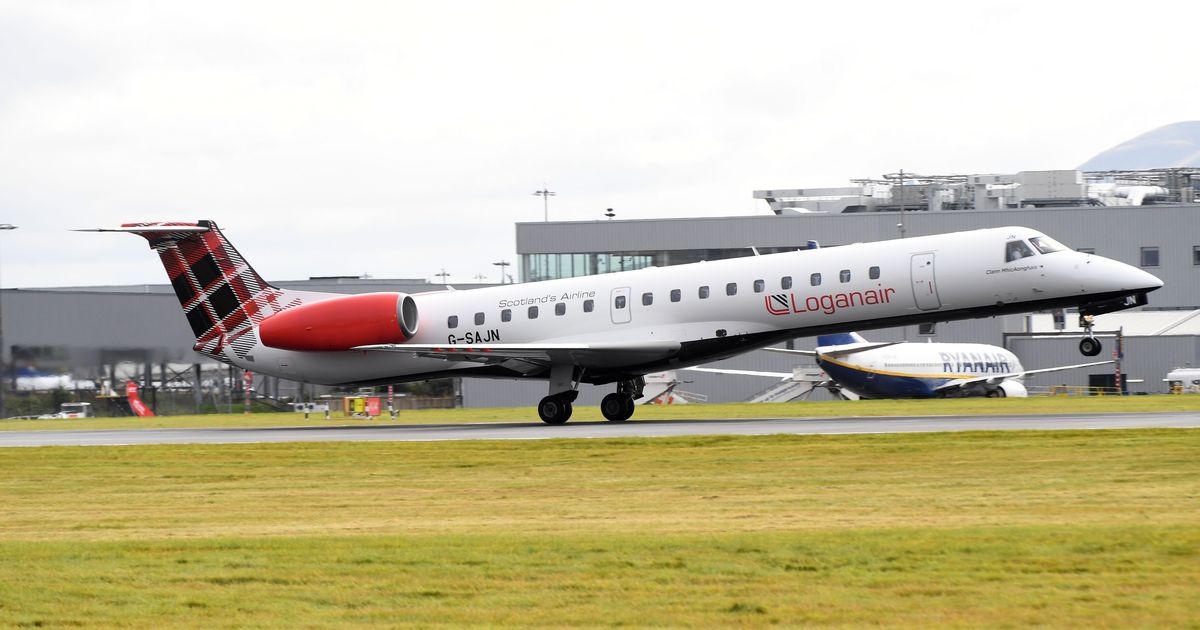 Loganair plane forced to make emergency landing after engine burst into flames