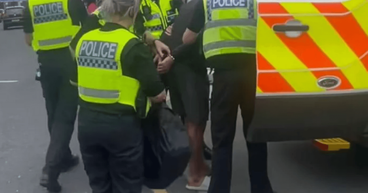 Police arrest man on street for 'feeding birds'