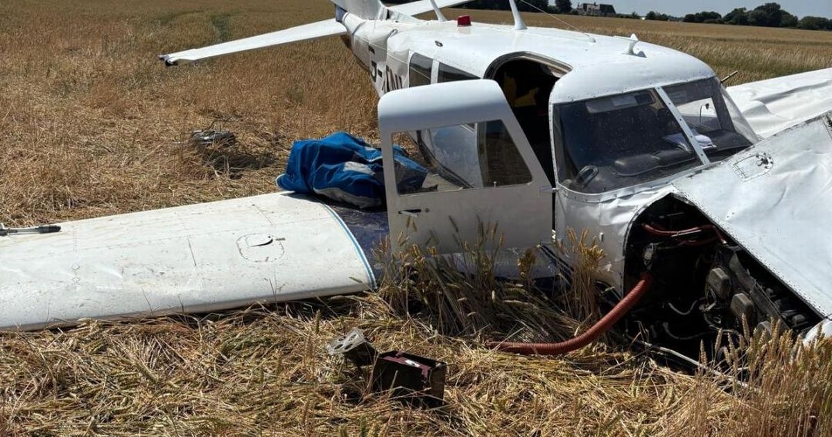 Plane crashes into field leaving one person injured after light aircraft plummeted