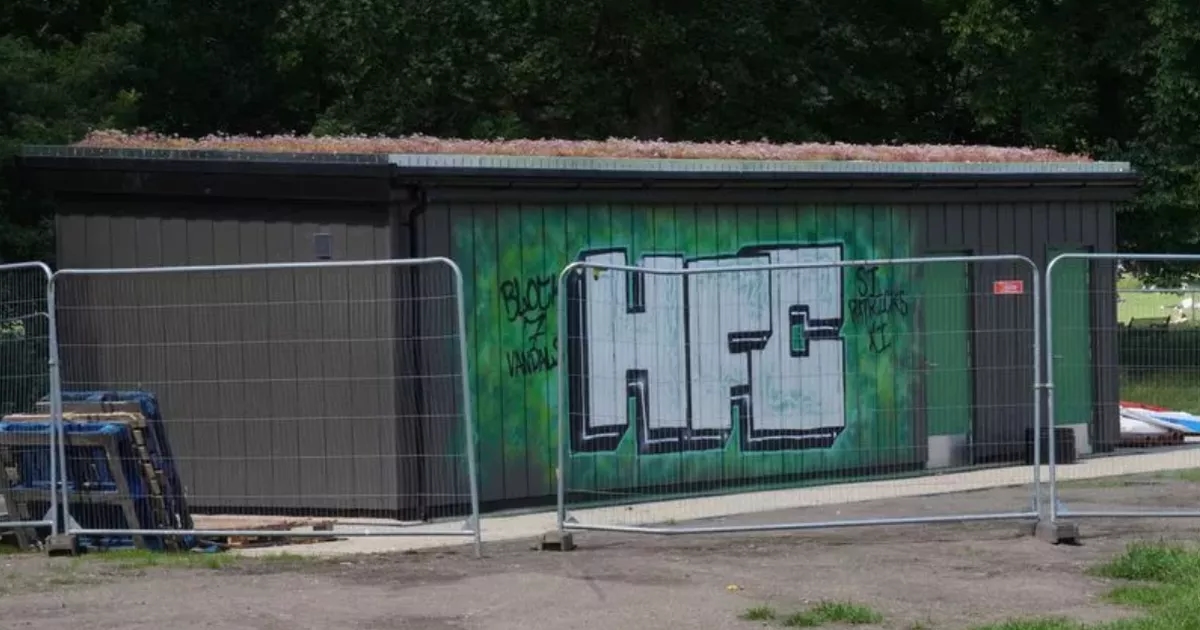 Hibs ultra group target new public toilets with graffiti as locals hit out