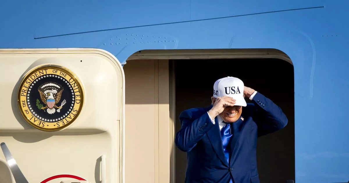 Donald Trump arrives in Scotland as President greeted at Prestwick Airport