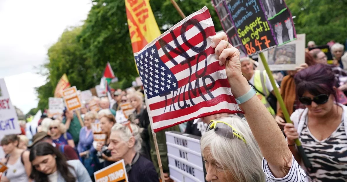 Hundreds of Donald Trump protesters march in Edinburgh and Aberdeen against US President's visit