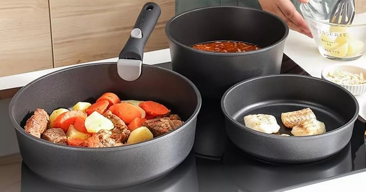 'Sleek' cookware set that 'makes cooking and cleaning a breeze' drops from £120 to £70