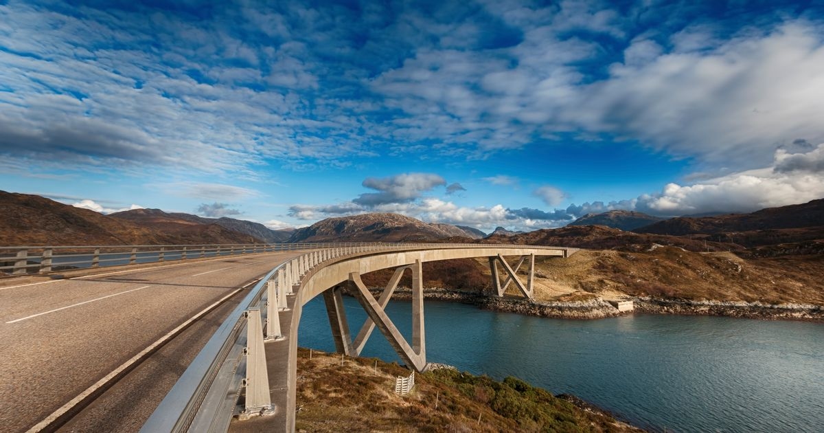 Stunning Highlands road with 'photogenic' bridge and incredible views of towering peaks