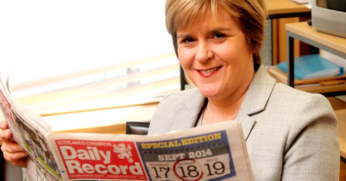 Nicola Sturgeon admits 'soft spot' for the Daily Record and reveals paper helped her learn to read