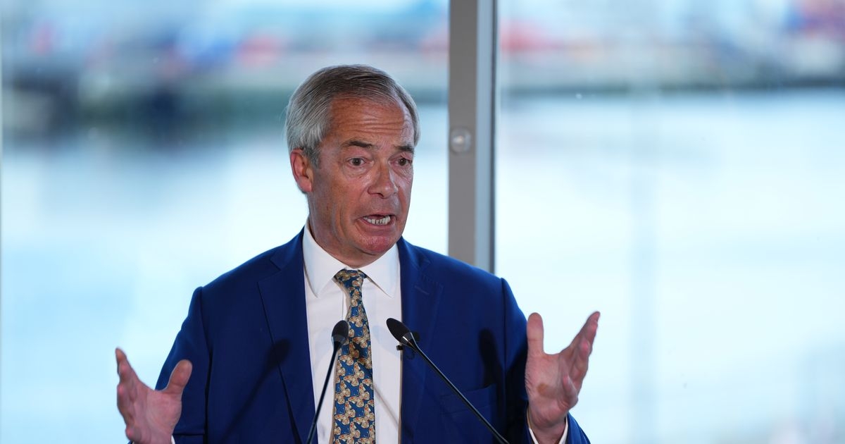 Nigel Farage met by protesters on visit to Scotland as he criticises Holyrood funding