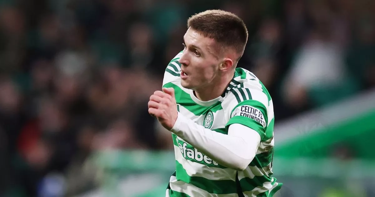 Brendan Rodgers reacts to Johnny Kenny's first goal for Celtic