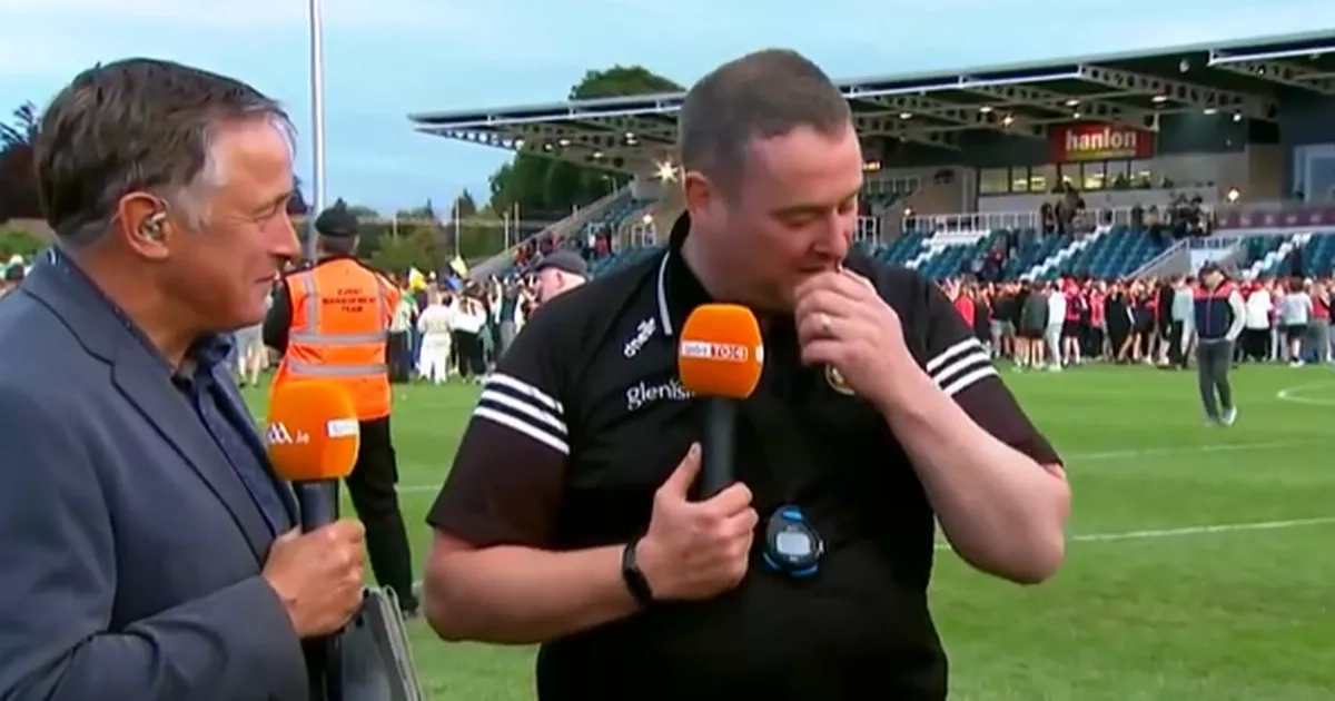 Offaly manager's emotional interview after Leinster win as he creates new word