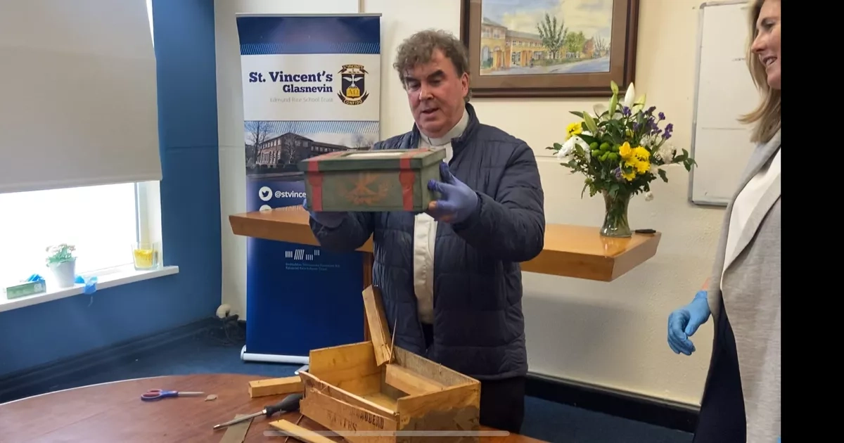 Dublin school finds relic of saint hidden in altar