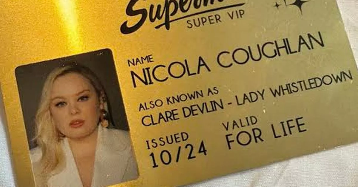 Bridgerton star Nicola Coughlan honoured with VIP Supermac's gold card