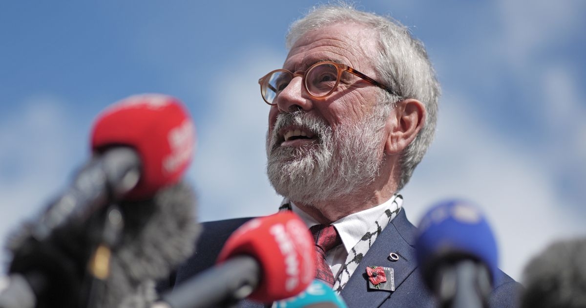 Gerry Adams to donate €100k to Irish language and Palestinian charities