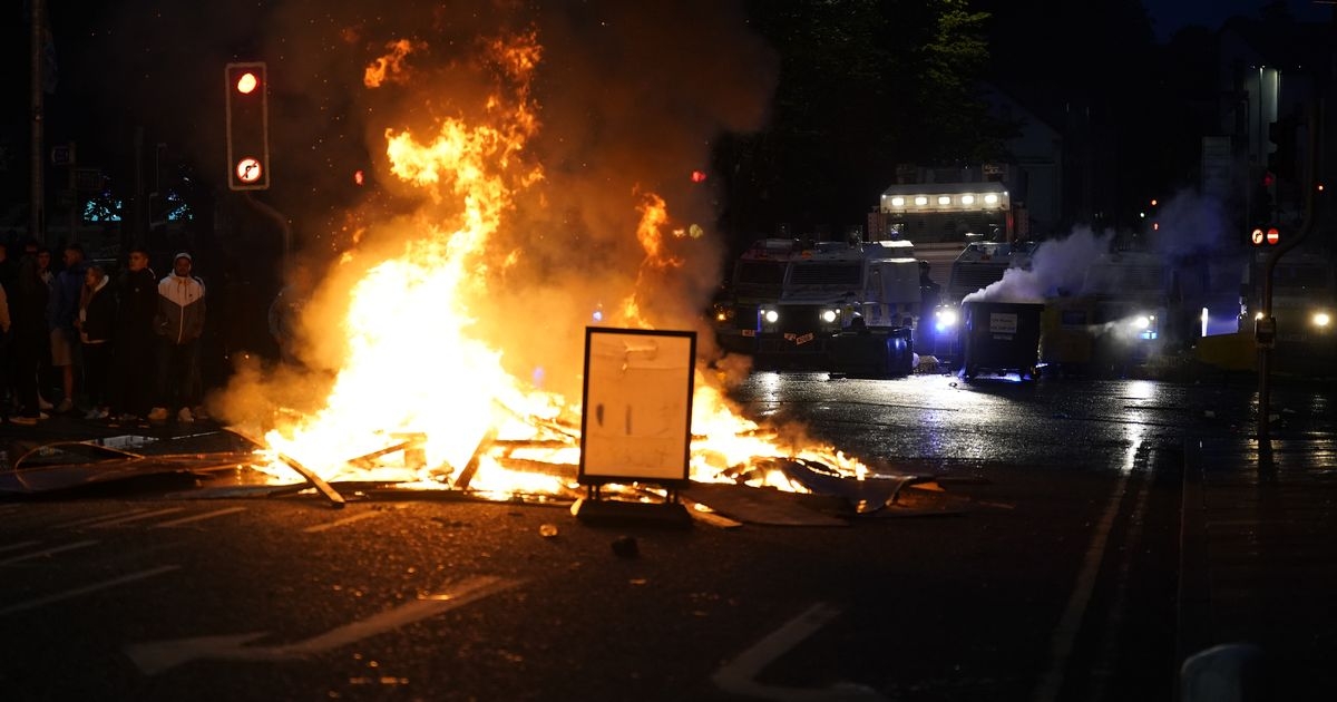 Fireworks and petrol bombs thrown at police during disorder in Ballymena