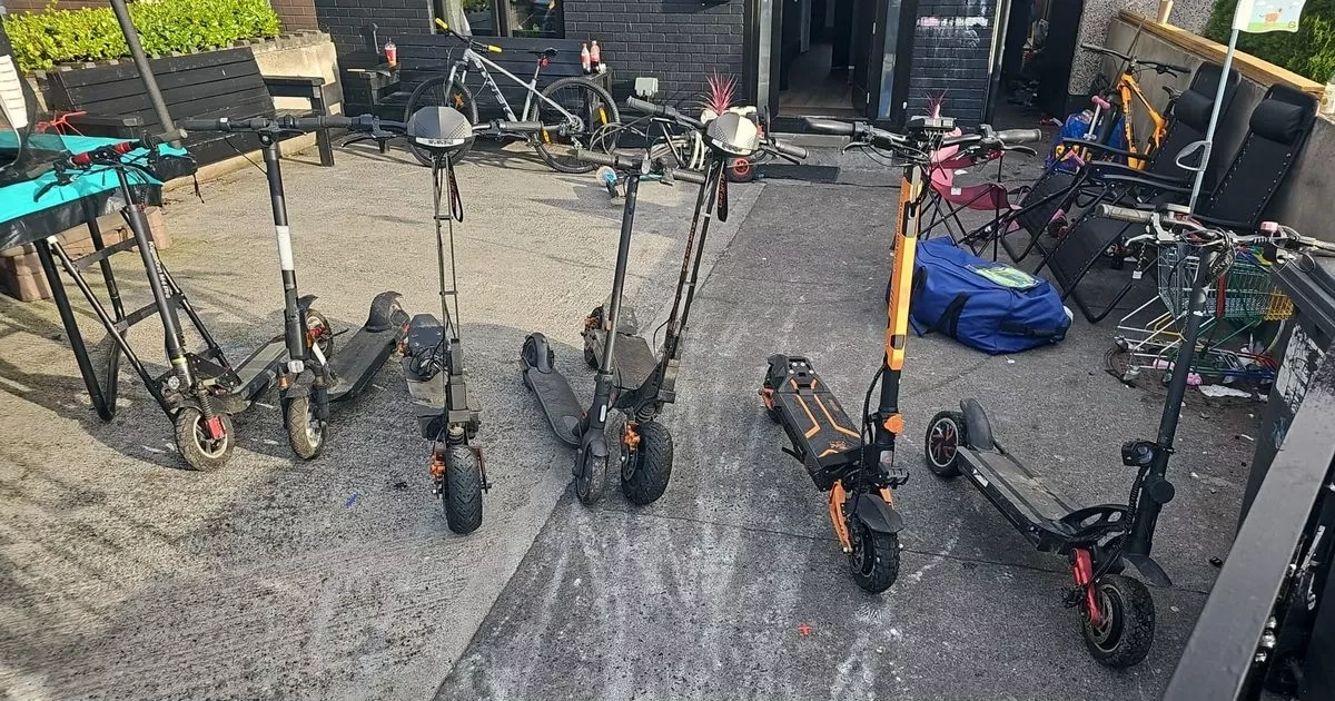 E-scooters, motorbikes, drugs, cash and chainsaw seized in massive Garda raids