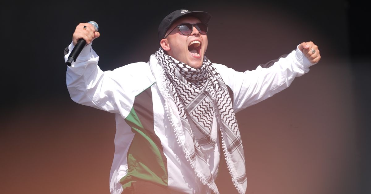 Kneecap at Glastonbury Festival: What happened during the hip-hop trio's set
