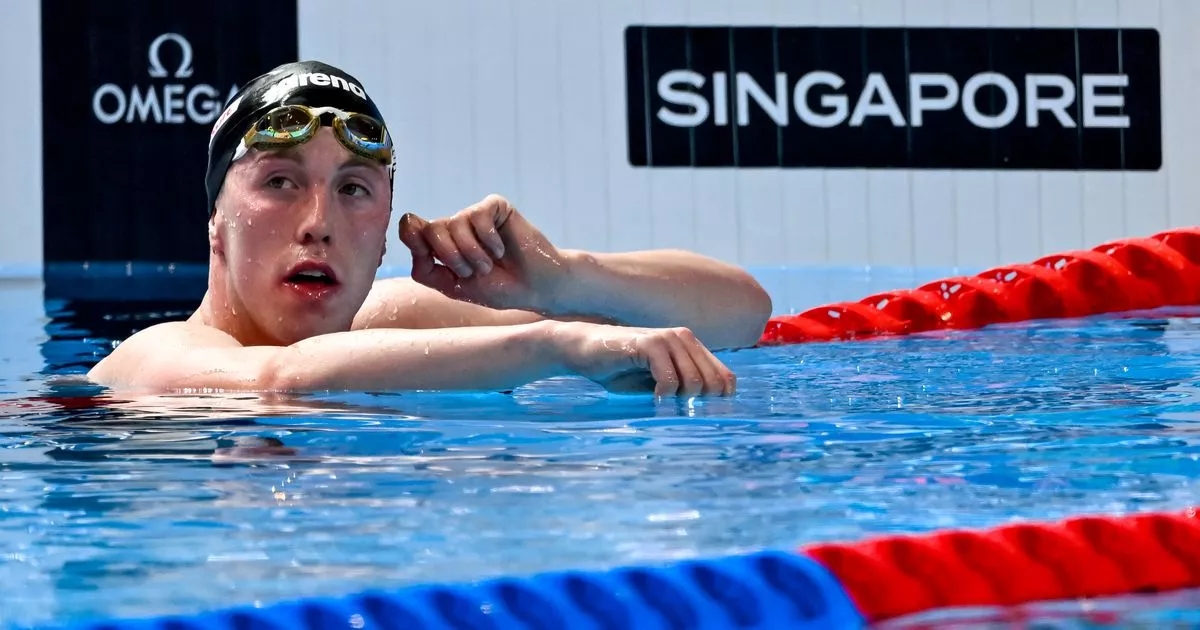 Daniel Wiffen beaten in World Championship swimming title defence