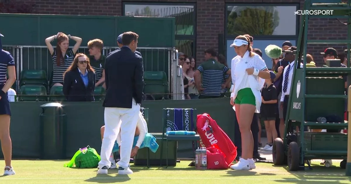 Ostapenko lifts up skirt in angry exchange with Wimbledon umpire over outfit