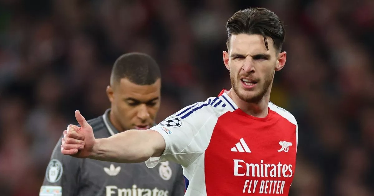 Declan Rice honoured as Arsenal ace only Premier League star in Europe's elite