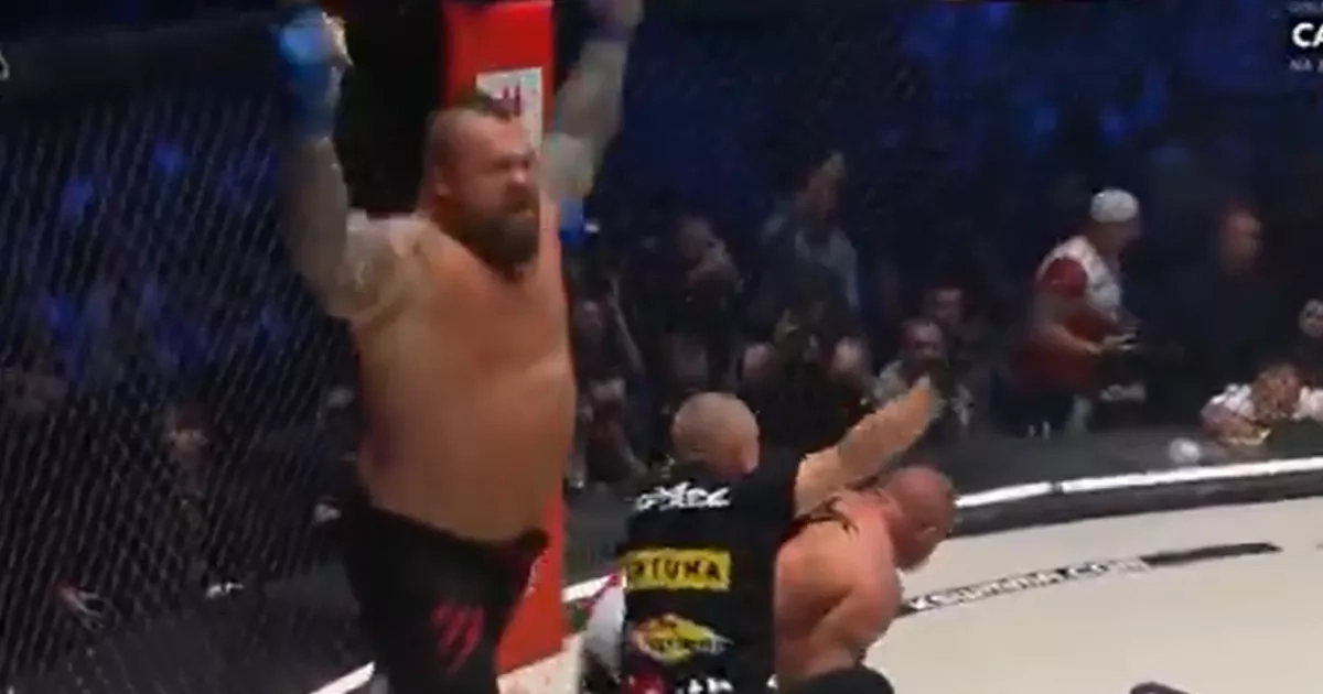 Eddie Hall destroys Mariusz Pudzianowski in just 30 SECONDS to win on MMA debut