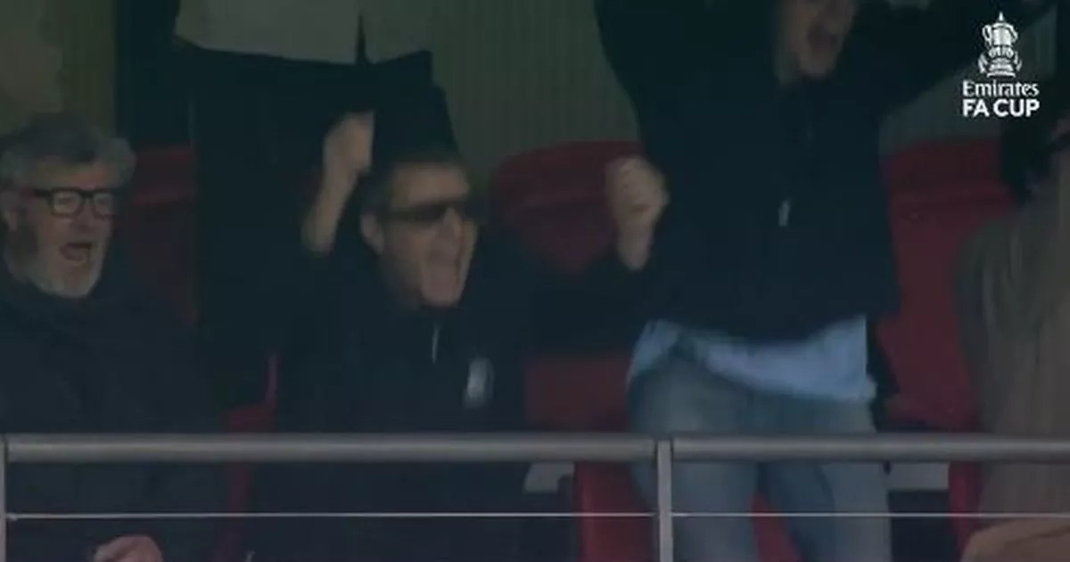 Liam Gallagher bursts out of seat as Manchester City secure FA Cup final place