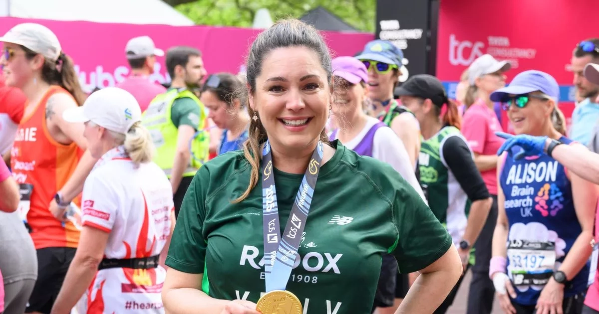 Kelly Brook ran the London Marathon in New Balance trainers that are ‘like running on clouds'