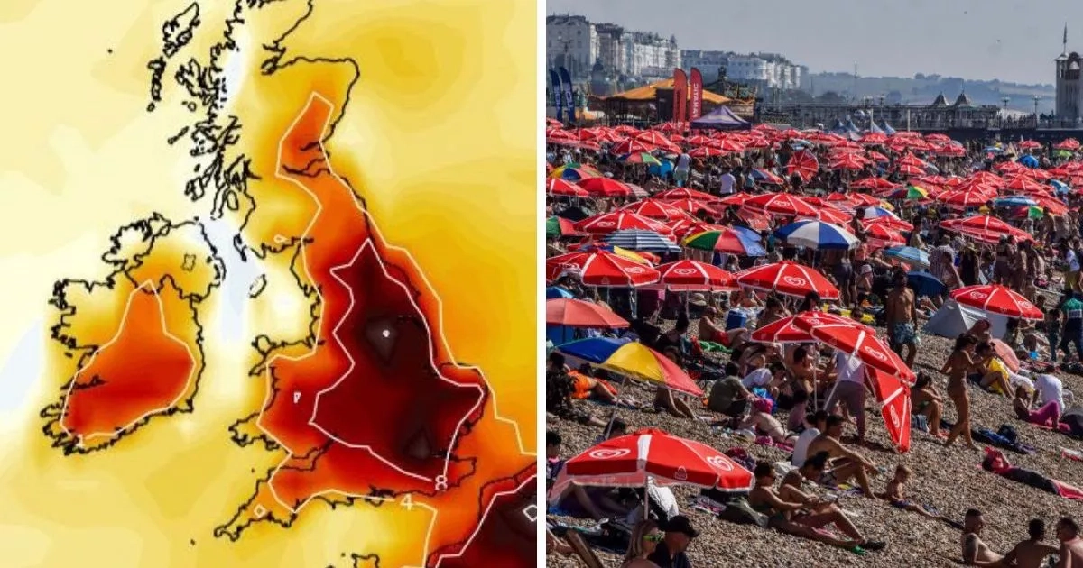 UK heatwave: New maps turn red as 29C African plume descends on Britain before chaos