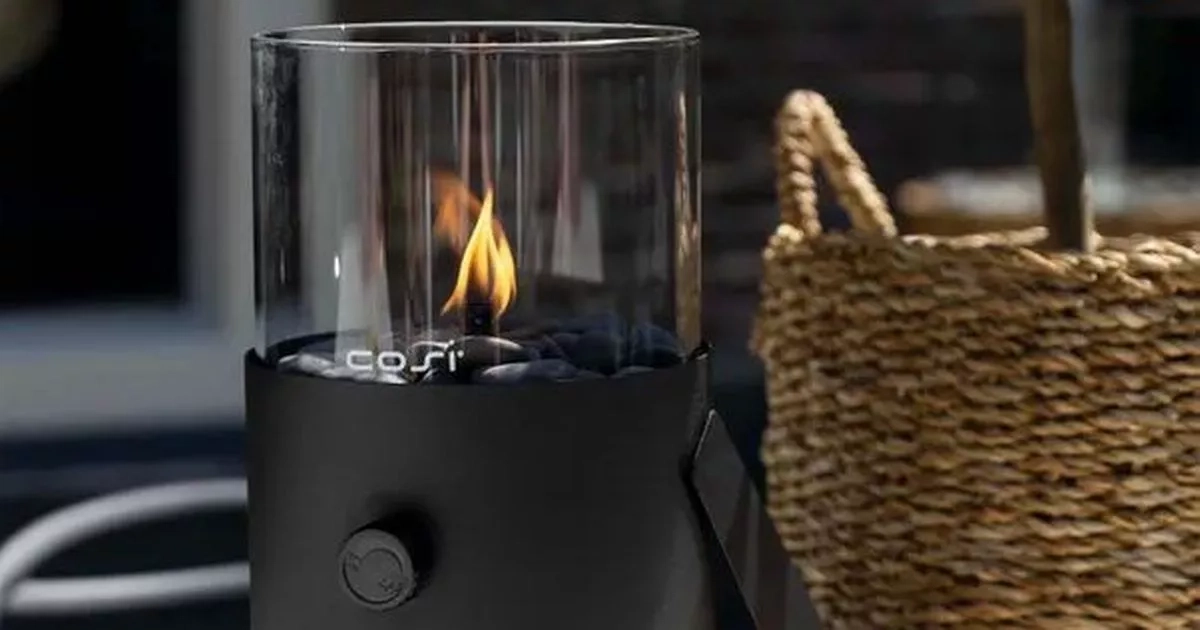 Dunelm's portable table top heater is ideal for outdoor entertaining this summer