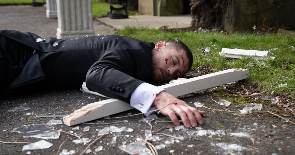 Emmerdale star opens up about Joe Tate's cliffhanger as he's pushed from window