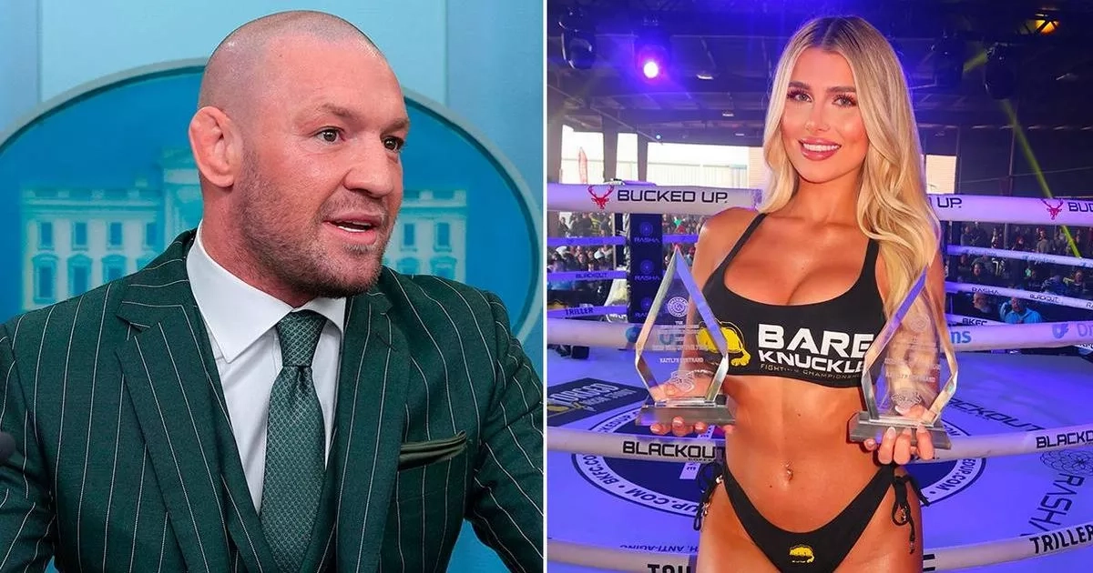Conor McGregor can't his hide feelings about bare-knuckle ring girl