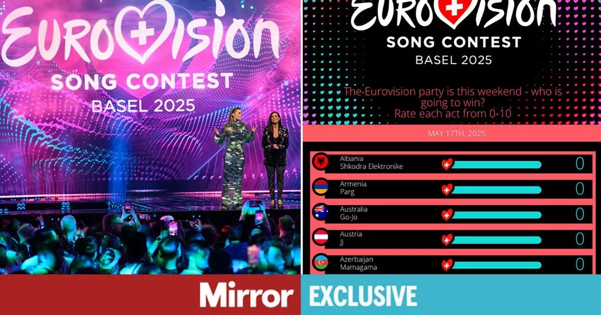 Rate the best and worst Eurovision songs live with our interactive scoreboard