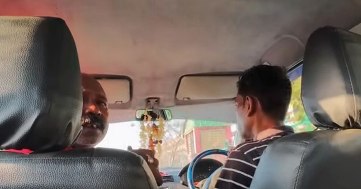 Chilling moment taxi driver threatens to 'break tourist's bones' on dark detour