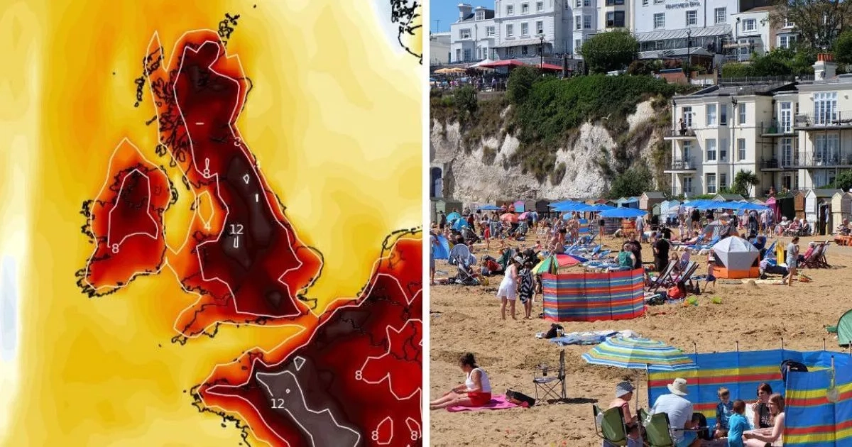 New maps turn red as 28C blast brings blistering sizzler to Britain