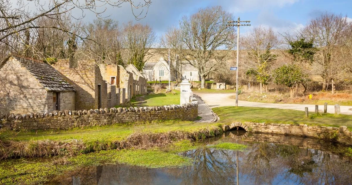Abandoned wartime village frozen in time where empty terrace houses rot