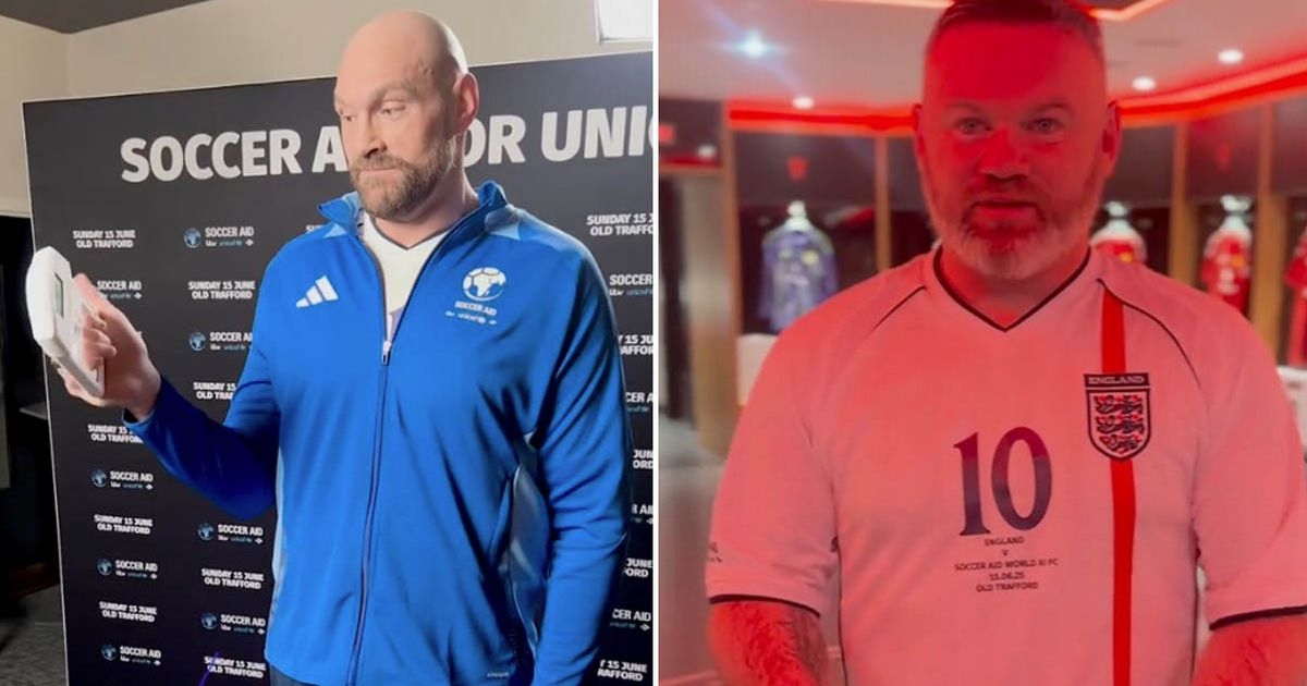 Tyson Fury's strength compared with Soccer Aid co-manager Wayne Rooney