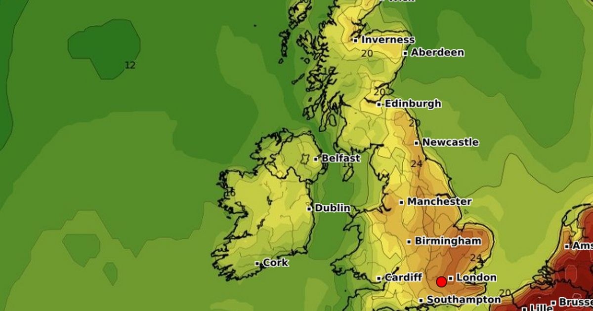 New UK weather maps show all the areas of Britain set for 30C weekend scorcher