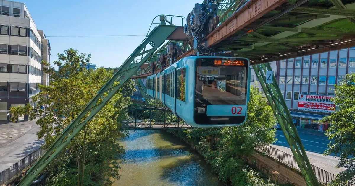 Extraordinary £7 million upside-down railway that whizzes passengers over rivers