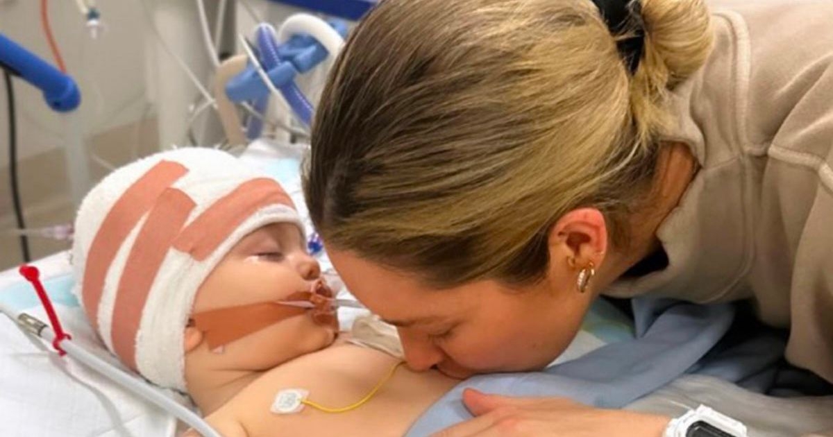 Neighbours star shares update on seven month old son after brain tumour surgery