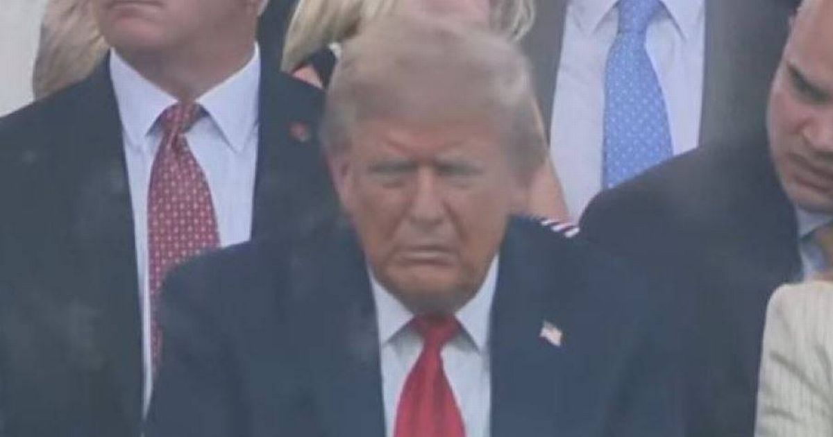 Donald Trump 'falls asleep' at his own military parade for 79th birthday