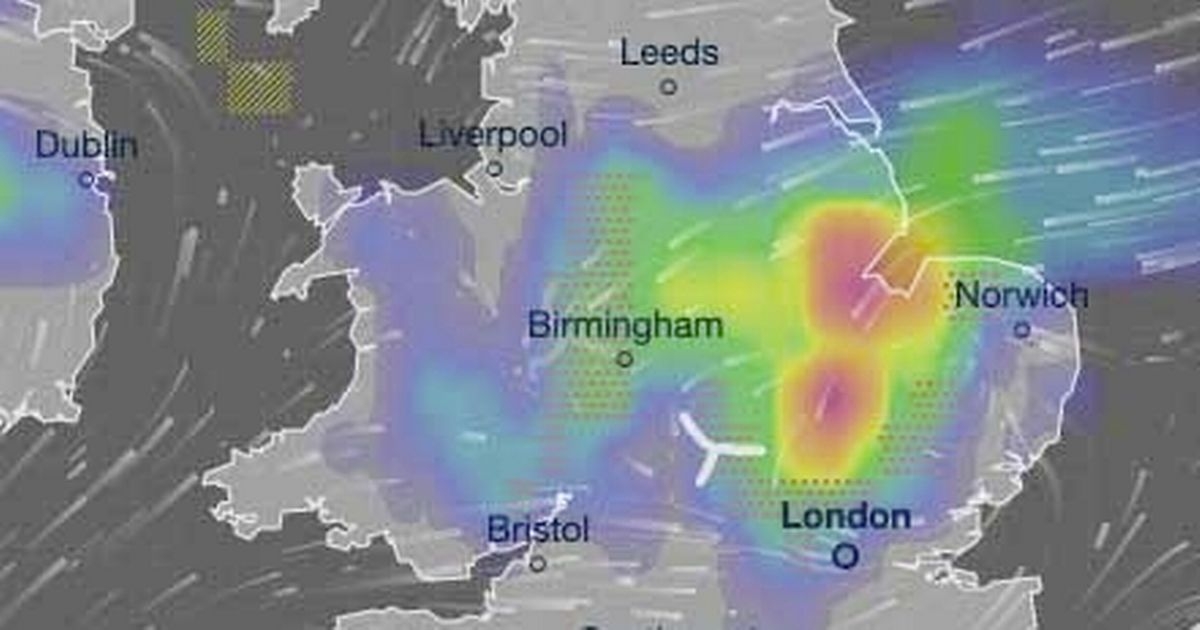 Weather maps show dark red as half a month's rain to brutally end heatwave