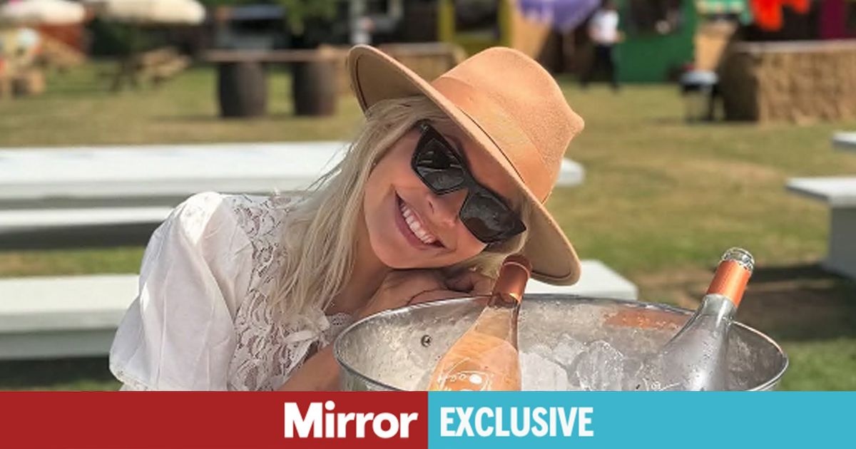 Holly Willoughby and husband seen at Glastonbury as she helps out festivalgoer