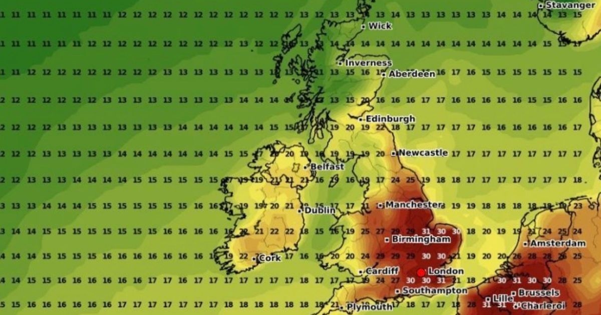 UK weather maps show when 30C temperatures will return - see full list of dates