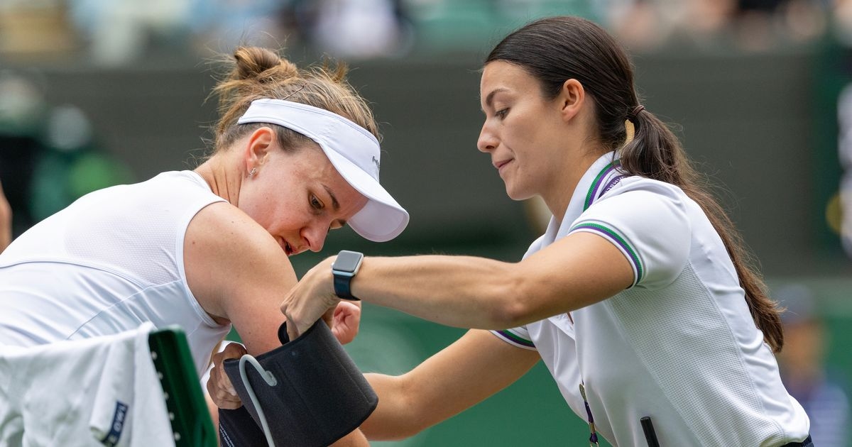Wimbledon star crashes out in tears as blood pressure taken in medical timeout