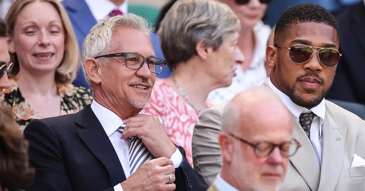 Gary Lineker relives uncomfortable moment with boxer Anthony Joshua at Wimbledon