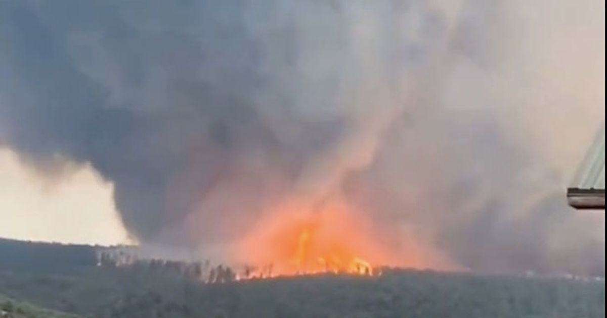 Rare 'Firenado' vortex captured as wildfire rips through 9,000 acres in Utah