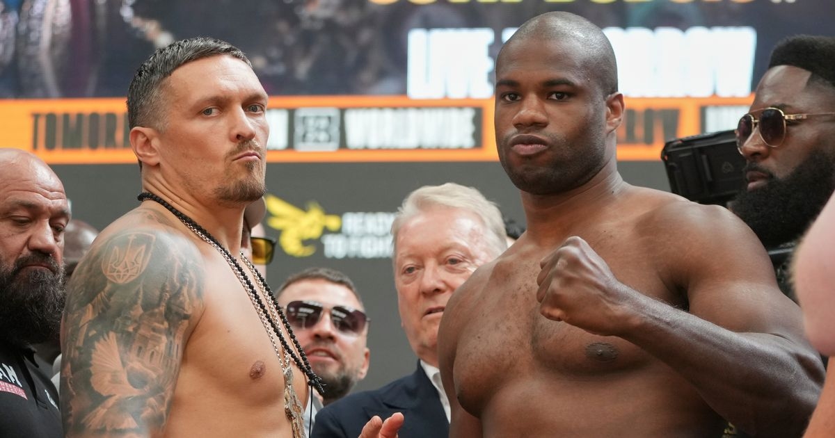 Daniel Dubois vs Oleksandr Usyk undercard, running order and start times