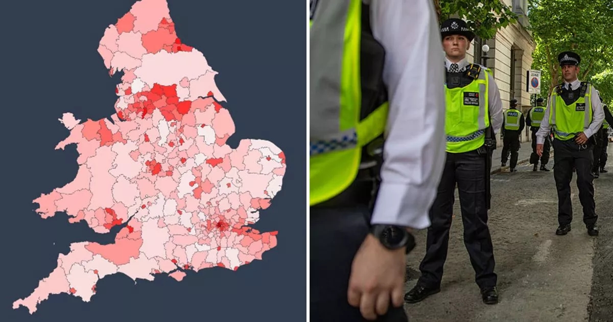 Most dangerous parts of UK mapped - check crime levels in your area