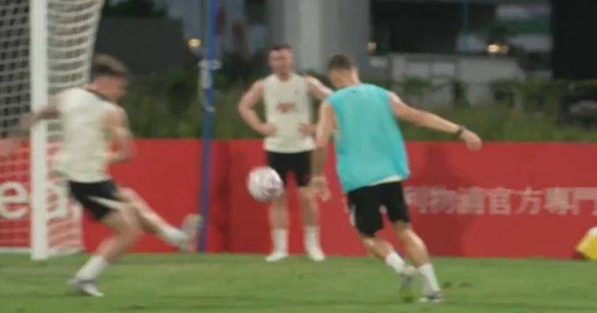Florian Wirtz can't help but smile in training at moment that's caught on camera – 'Oh my'