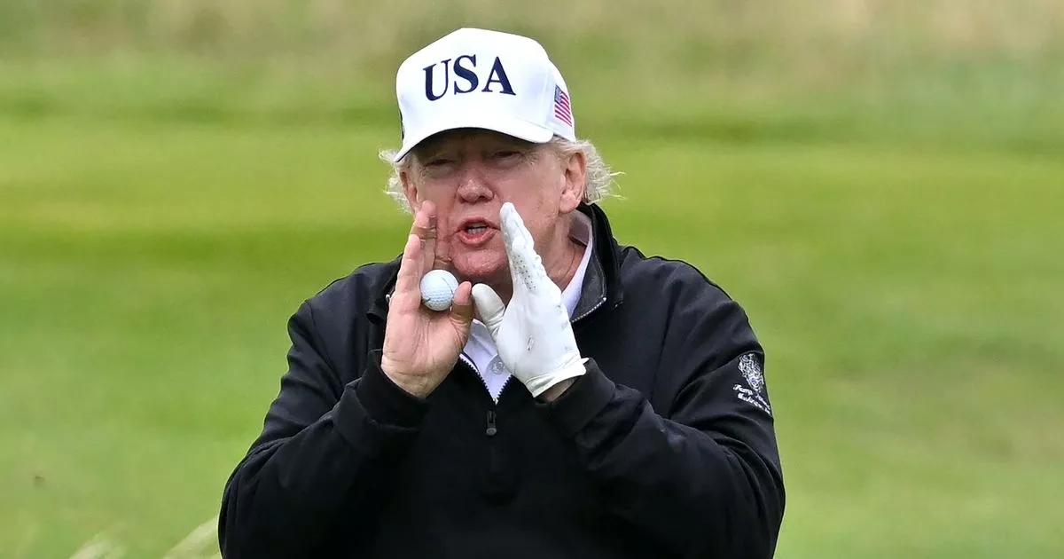 Donald Trump gives cryptic response as tiny group of fans shout 'we love you' at golf course