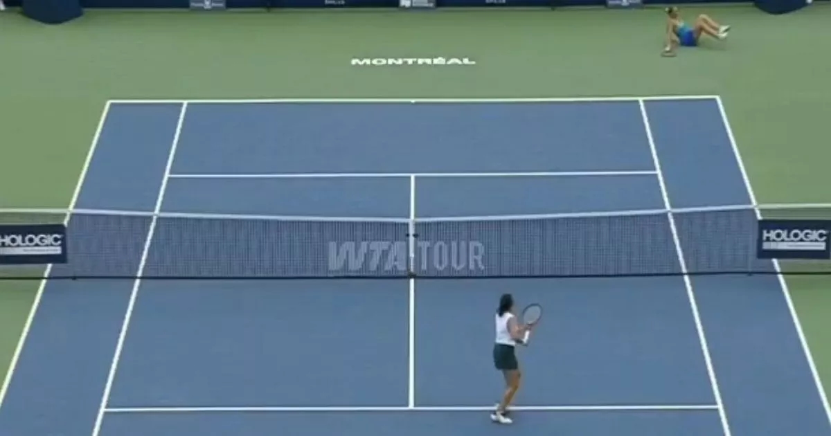Tennis pundit screams on commentary after Canadian Open star's slip on court