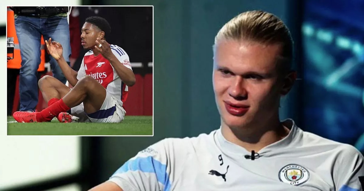 Erling Haaland responds to Arsenal star Myles Lewis-Skelly at last after being 'mocked'